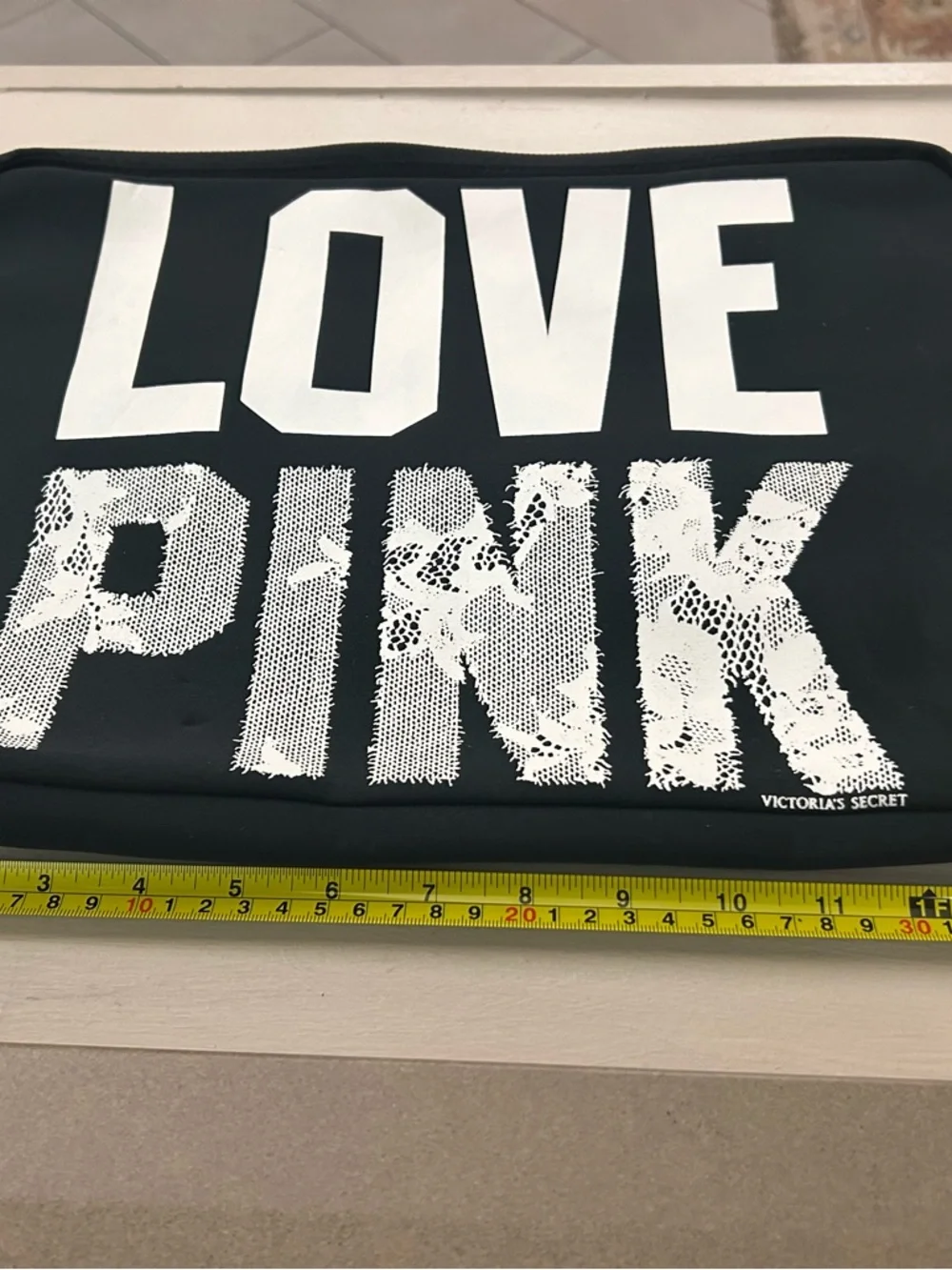 Victoria's Secret Black and White LOVE PINK Laptop Sleeve